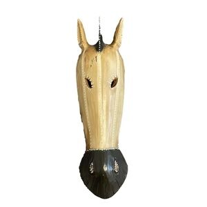 Wooden Carved Horse Mask